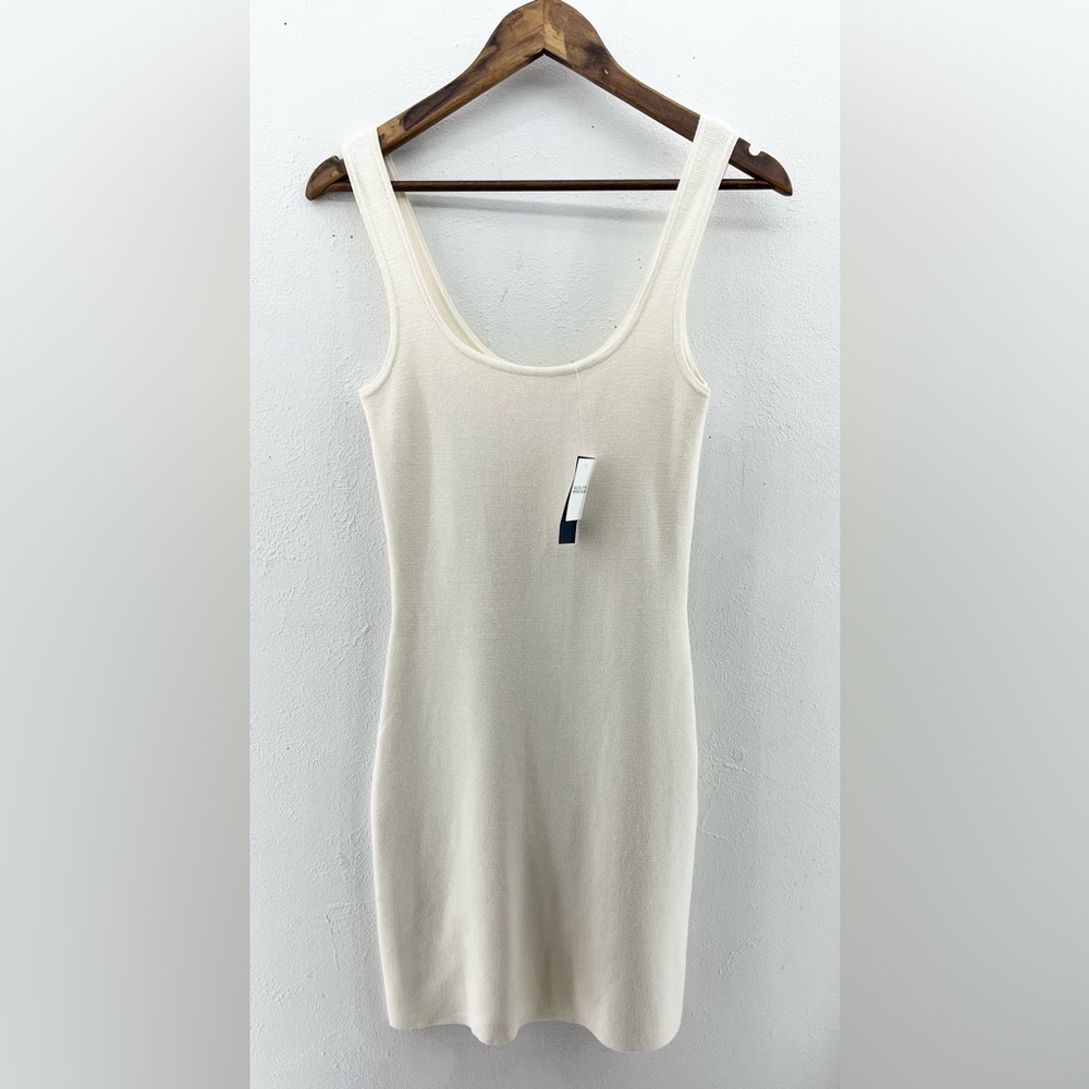 NWT Abercrombie & Fitch Cream Sleeveless Knit Sweater Dress